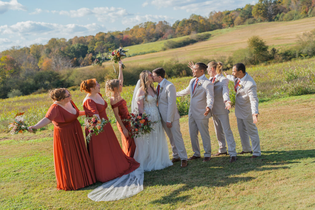 wedding party photos at west milford farm in cumming georgia